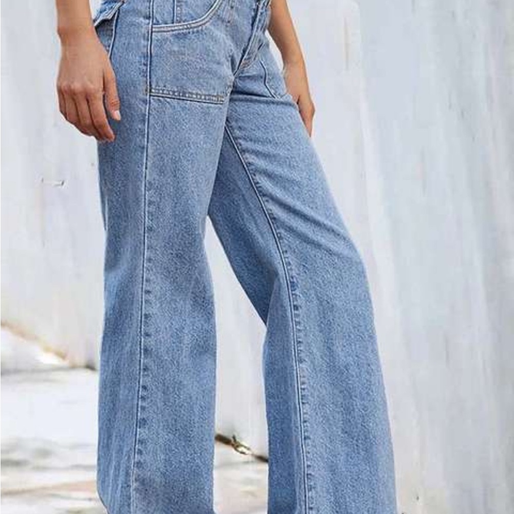 Flamingals Light Blue Frayed Hem Jeans - Picture 3 of 9